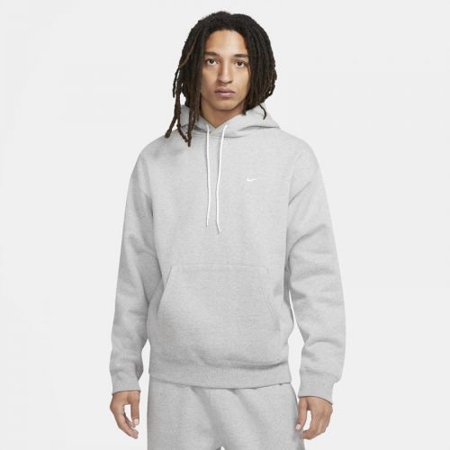 Nike Nrg SoloSwoosh Hoodie Fleece Dk Grey Heather/ White