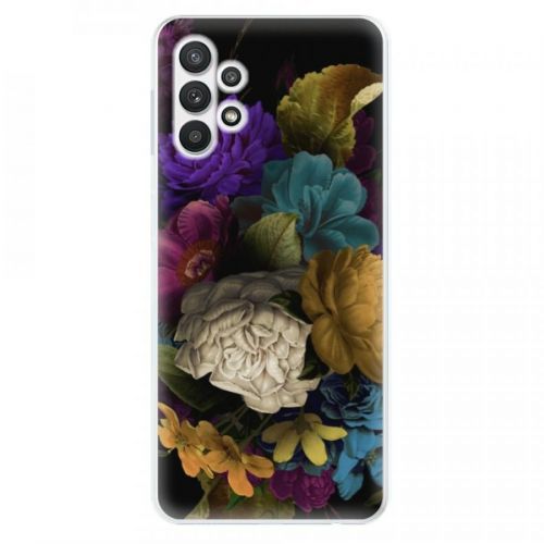 Odolné silikónové puzdro iSaprio - Dark Flowers - Samsung Galaxy A32