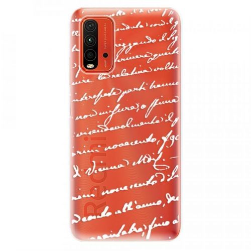 Odolné silikónové puzdro iSaprio - Handwriting 01 - white - Xiaomi Redmi 9T
