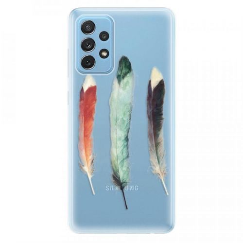Odolné silikónové puzdro iSaprio - Three Feathers - Samsung Galaxy A72