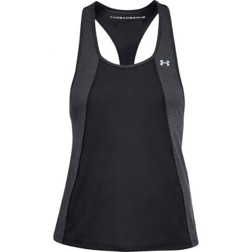 Under Armour Threadborne Fashion Tank BLACK / BLACK / METALLIC SILVER - XS