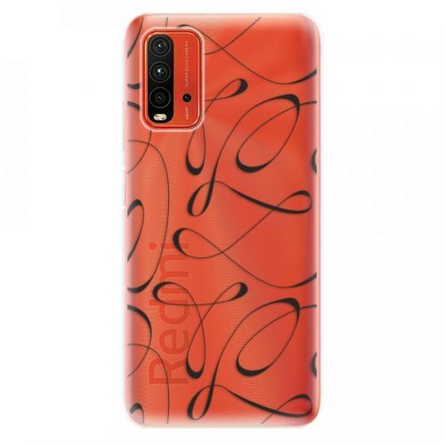 Odolné silikónové puzdro iSaprio - Fancy - black - Xiaomi Redmi 9T