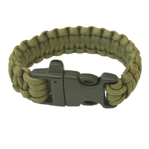 Highlander Paracord - trojzubec, píšťalka olivovo zelená