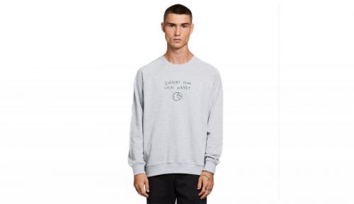 Dedicated Sweatshirt Malmoe Local Planet Grey Melange šedé 18338