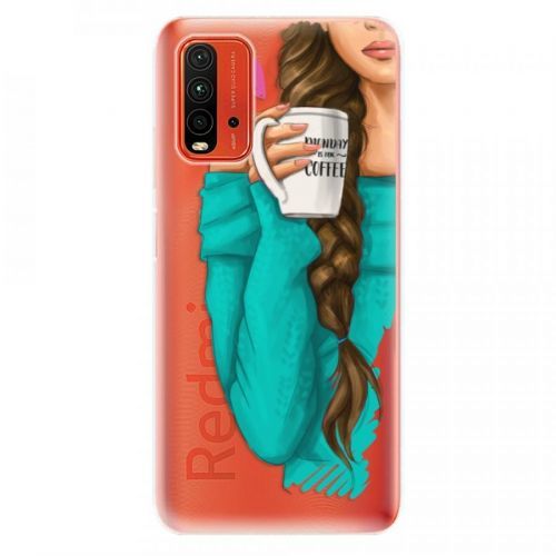 Odolné silikónové puzdro iSaprio - My Coffe and Brunette Girl - Xiaomi Redmi 9T