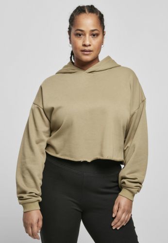 Urban Classics Ladies Oversized Cropped Hoody khaki - XS