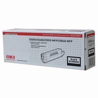 Oki Toner OKI C5250, 5450, 5500, C5510MFP, C5540MFP, čierny, 42127457, 5000s, O% - originál