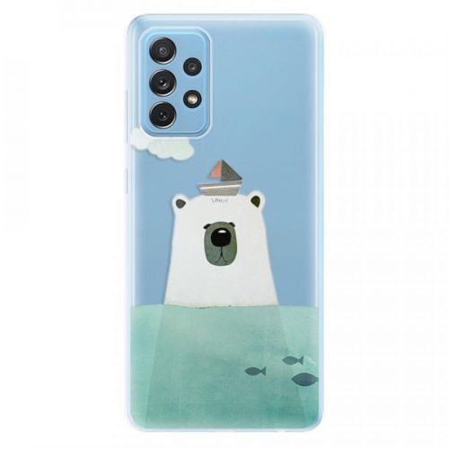 Odolné silikónové puzdro iSaprio - Bear With Boat - Samsung Galaxy A72