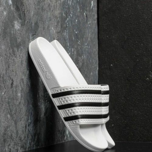 adidas Adilette White/ Core Black/ White