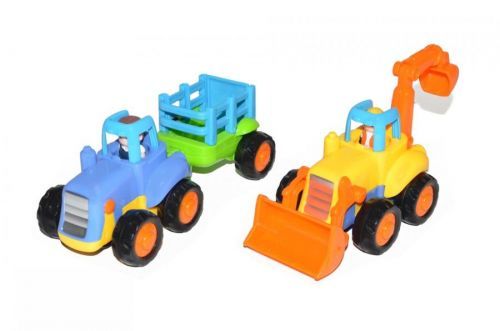 Traktor a bager 17cm - náhodný