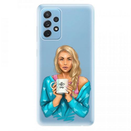 Odolné silikónové puzdro iSaprio - Coffe Now - Blond - Samsung Galaxy A72