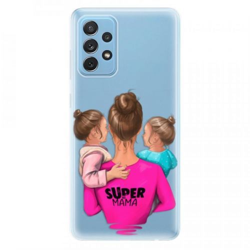 Odolné silikónové puzdro iSaprio - Super Mama - Two Girls - Samsung Galaxy A72