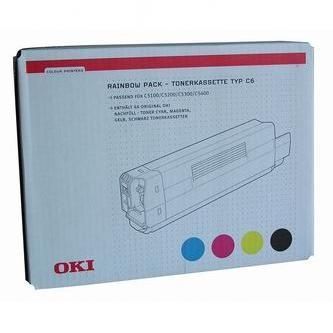 Oki Toner OKI C5100, 5200, 5300, 5400, čierna / modrá / červená / žltá, 42403002, O% - originál