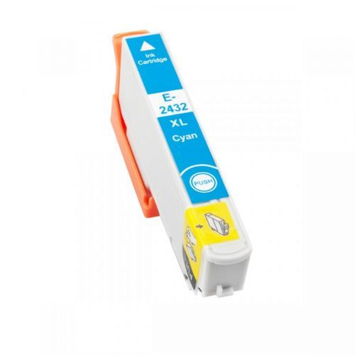 Tonery Náplně Epson T2432 XL kompatibilná kazeta s čipom (Azúrový).cz