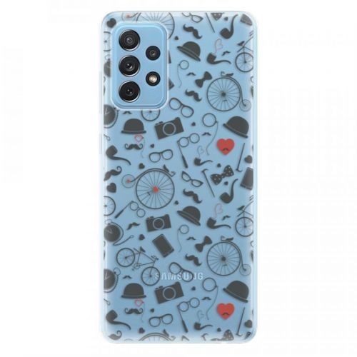 Odolné silikónové puzdro iSaprio - Vintage Pattern 01 - black - Samsung Galaxy A72