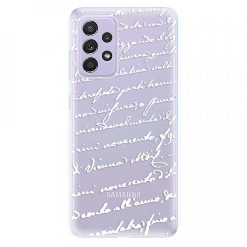 Odolné silikónové puzdro iSaprio - Handwriting 01 - white - Samsung Galaxy A52/A52 5G