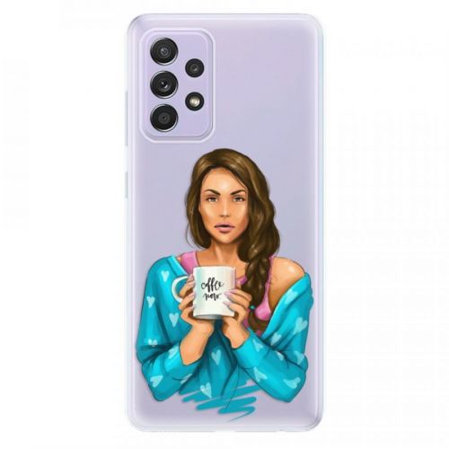 Odolné silikónové puzdro iSaprio - Coffe Now - Brunette - Samsung Galaxy A52/A52 5G