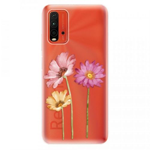 Odolné silikónové puzdro iSaprio - Three Flowers - Xiaomi Redmi 9T