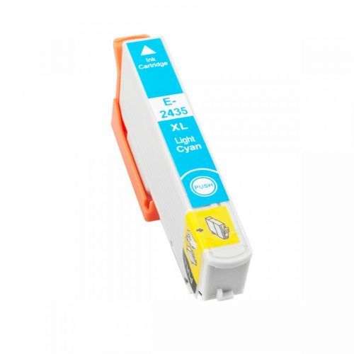 Tonery Náplně Epson T2435 XL kompatibilná kazeta s čipom (Svetloazúrová).cz