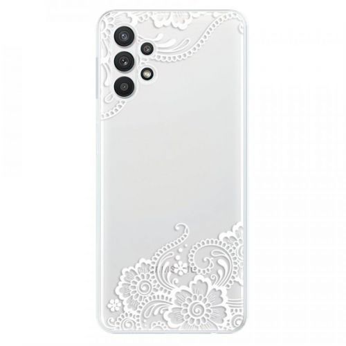 Odolné silikónové puzdro iSaprio - White Lace 02 - Samsung Galaxy A32