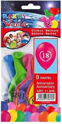 Balóny s číslom 18, /8ks