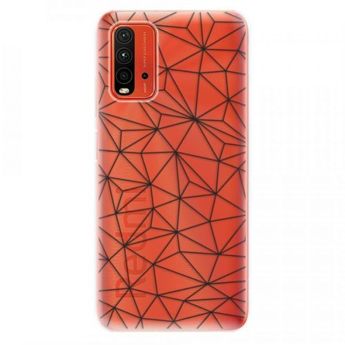 Odolné silikónové puzdro iSaprio - Abstract Triangles 03 - black - Xiaomi Redmi 9T