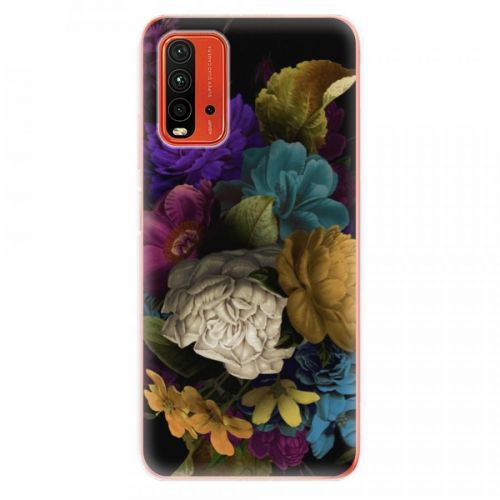 Odolné silikónové puzdro iSaprio - Dark Flowers - Xiaomi Redmi 9T