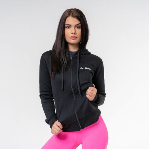 GymBeam Dámska mikina Zipper Hoodie Black  S
