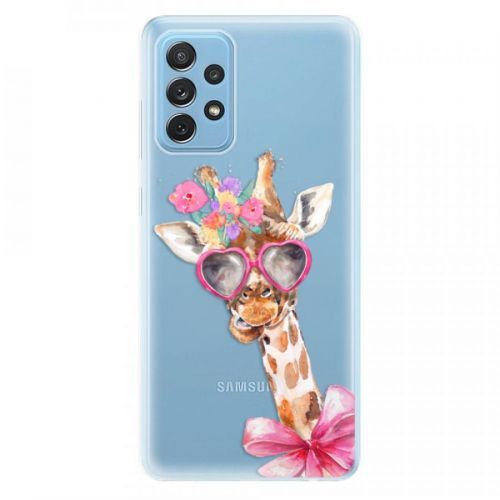 Odolné silikónové puzdro iSaprio - Lady Giraffe - Samsung Galaxy A72