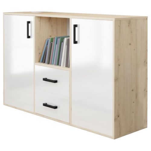 Komoda Herakles 1 Artisan/biely lesk