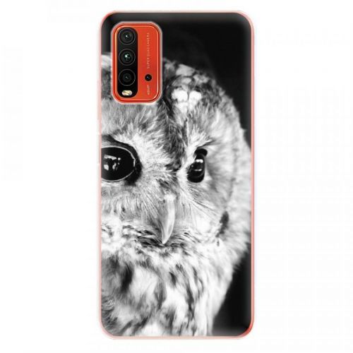 Odolné silikónové puzdro iSaprio - BW Owl - Xiaomi Redmi 9T