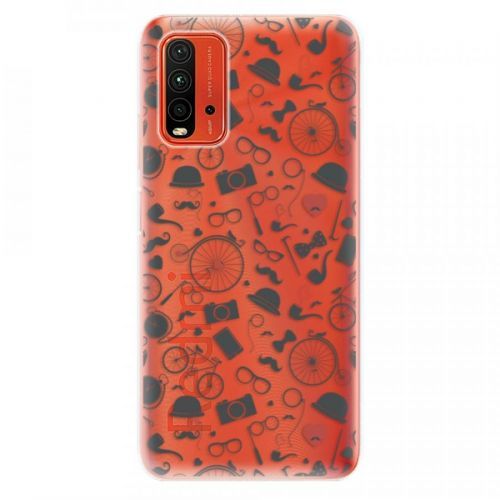 Odolné silikónové puzdro iSaprio - Vintage Pattern 01 - black - Xiaomi Redmi 9T