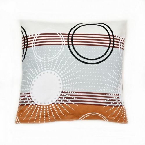 Bellatex Obliečka na vankúšik Lúče hnedá, 40 x 40 cm