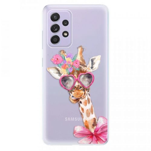 Odolné silikónové puzdro iSaprio - Lady Giraffe - Samsung Galaxy A52/A52 5G