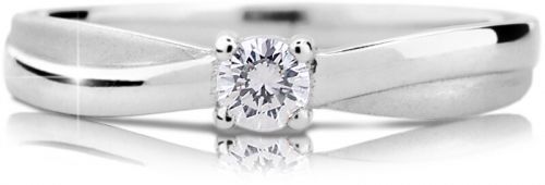 Cutie Diamonds Luxusné zásnubný prsteň z bieleho zlata s briliantom DZ6817-1906-00-X-2 48 mm