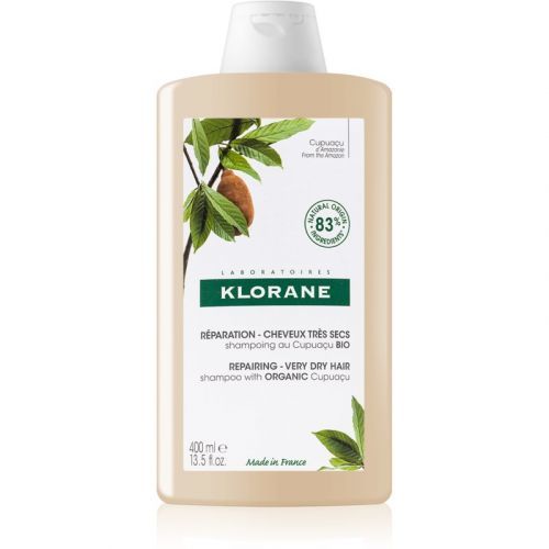 Klorane Organic Cupuaçu Butter vyživujúci šampón pre suché a poškodené vlasy 400 ml