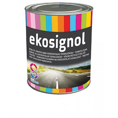Ekosignol - farba na vodorovné dopravné značenie  0,75 l ral 9002 - šedobiela