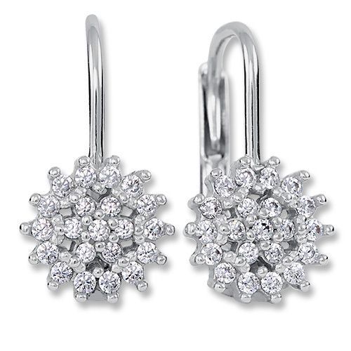 Brilio Silver Očarujúce strieborné náušnice s kryštálmi 436 001 00571 04