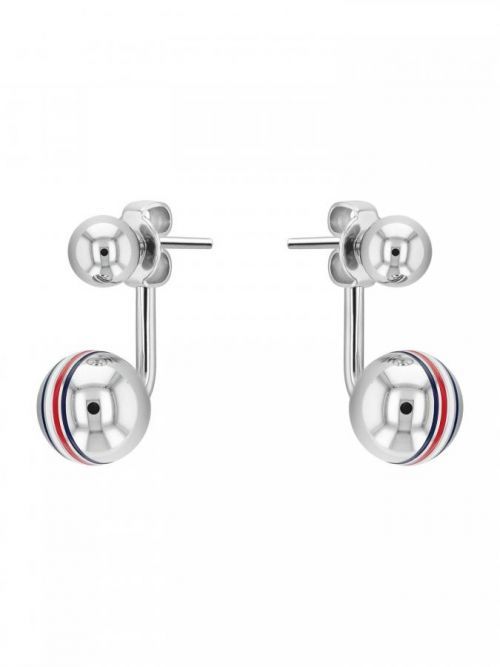 TOMMY HILFIGER Náušnice  strieborná / biela / červená / modrá