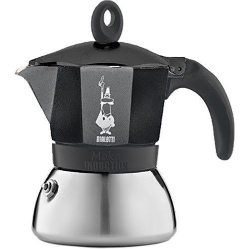 Moka kanvica Bialetti Moka Induction Black, 4 porcie
