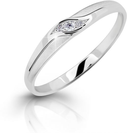 Cutie Jewellery Nežný zásnubný prsteň z bieleho zlata Z6815-2844-10-X-2 49 mm
