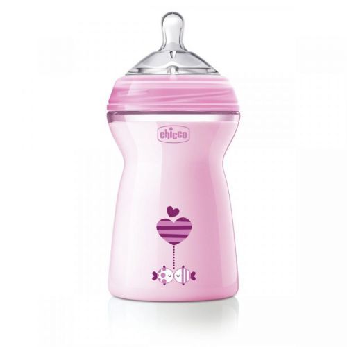 CHICCO Fľaša dojčenská Natural Feeling 330 ml, dievča 6m+