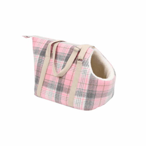 Taška pro psa, malá, růžová, vzor, ??38x25x28cm, Manik typ3