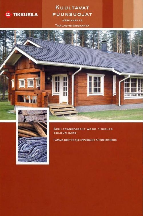 Vzorkovnica Semi Transparent Wood Finishes - odtiene lazúr na drevo hnedá