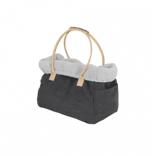 Taška pro psa, malá, šedá, béžová, 40x26x30cm, Manik TYP4