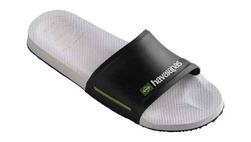 Havaianas Slide Brasil White/Black šedé H4142616-0128