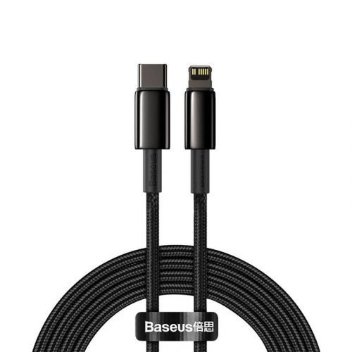 Kábel Baseus Tungsten Gold USB-C/Lightning PD 20W 2m čierny...