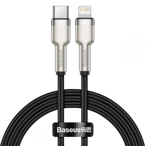 Kábel Baseus Cafule USB-C/Lightning PD 20W, 2m čierny (Catljk-B01...