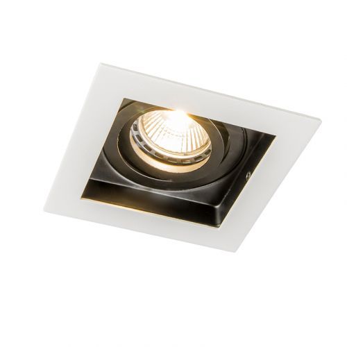 Sada 10 zapustených bodových svetiel z bielej ocele - Carree