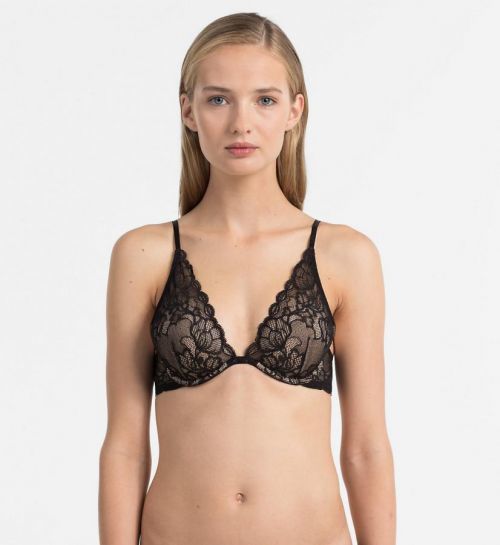 Podprsenka s kosticou QF1436E čierna - Calvin Klein čierna 65B